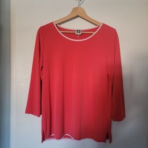 Coral Anne Klein Women's Top Sz M
